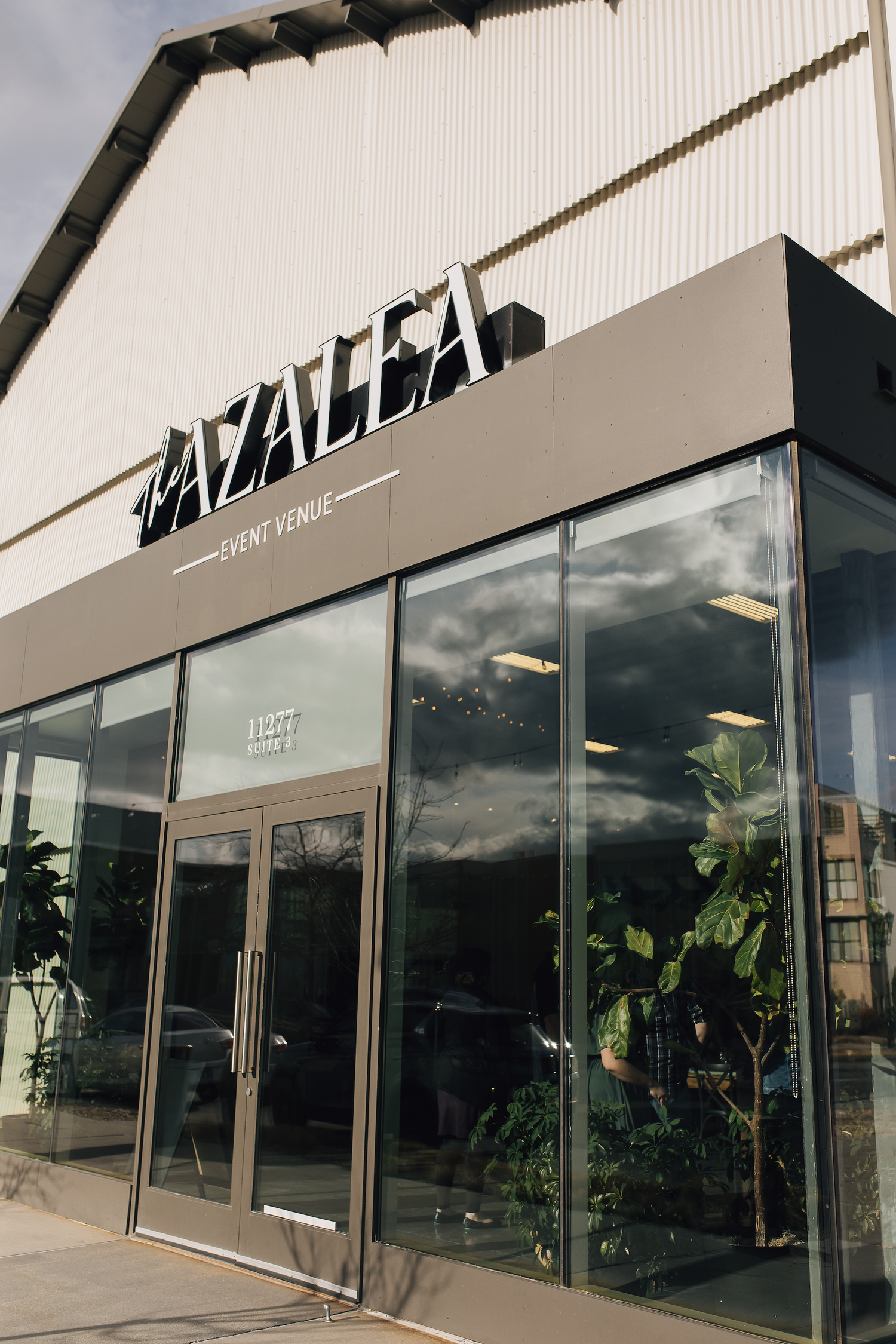 The Azalea Event Venue entrance in South Jordan, Utah